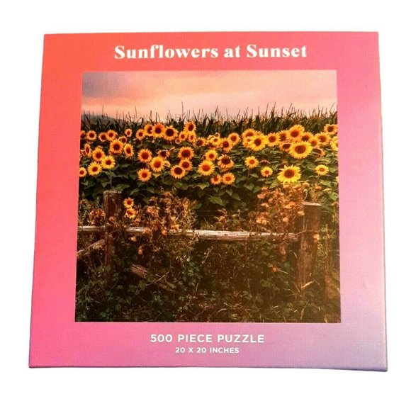 Sunflowers At Sunset 500 Piece Galison Puzzle 20x20 New Sealed